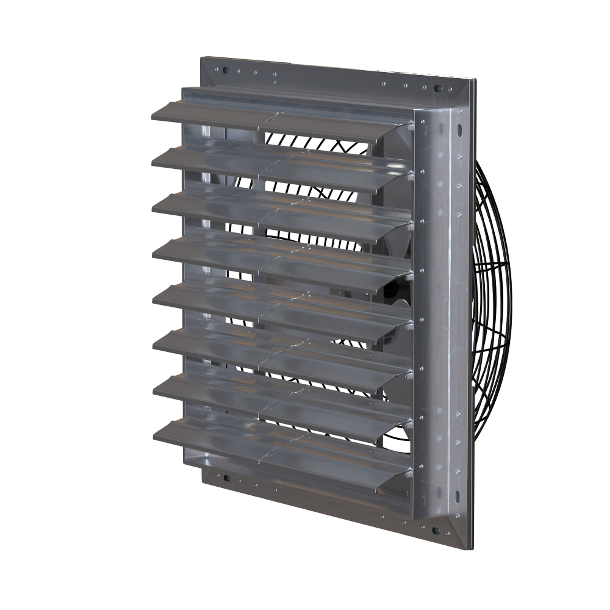Hessaire 36SF8N370 36" wall mounted exhaust fan with shutter, 8860 CFM, Single Speed, 115v/230v